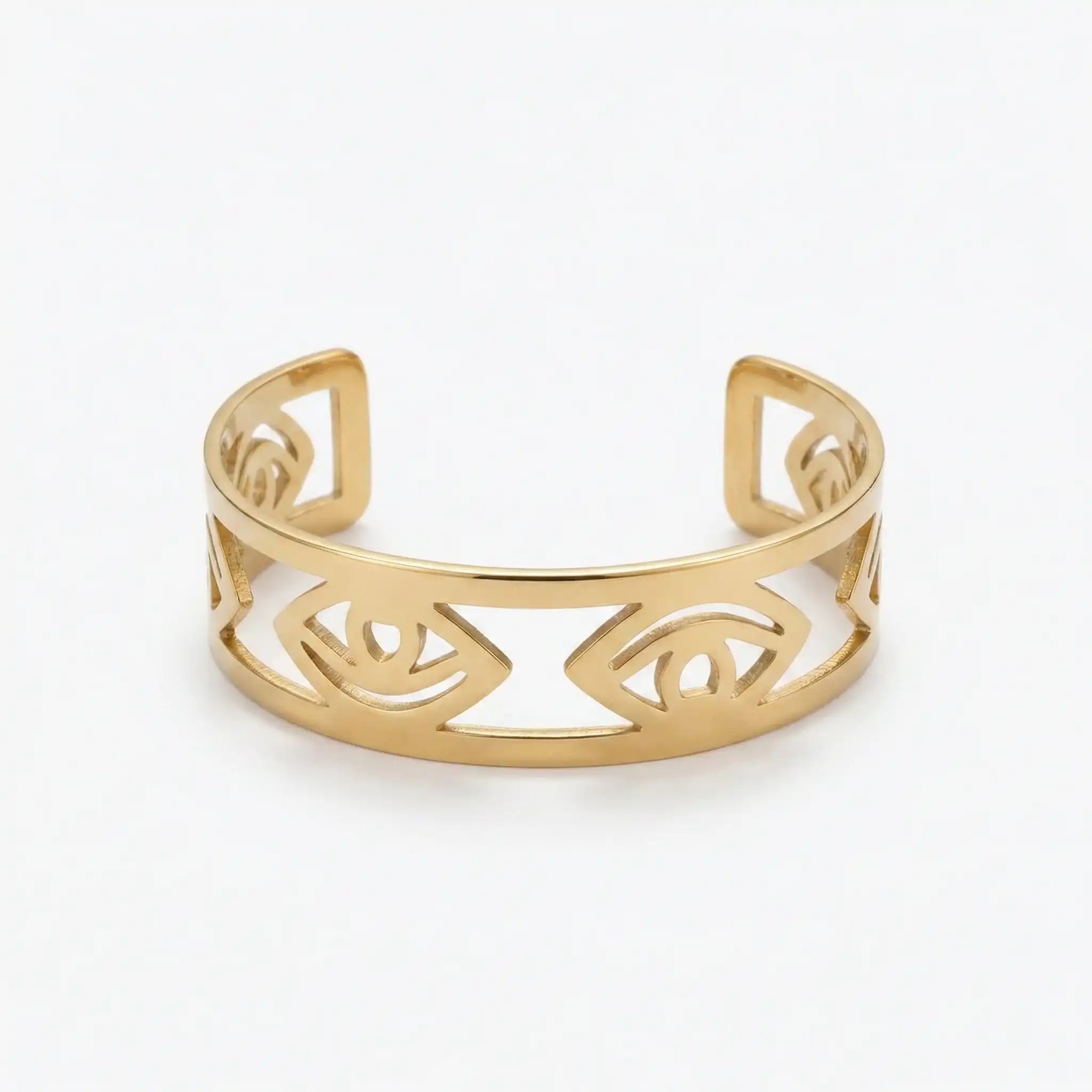 Mystic Eye Open Cuff – 18K Gold Plated