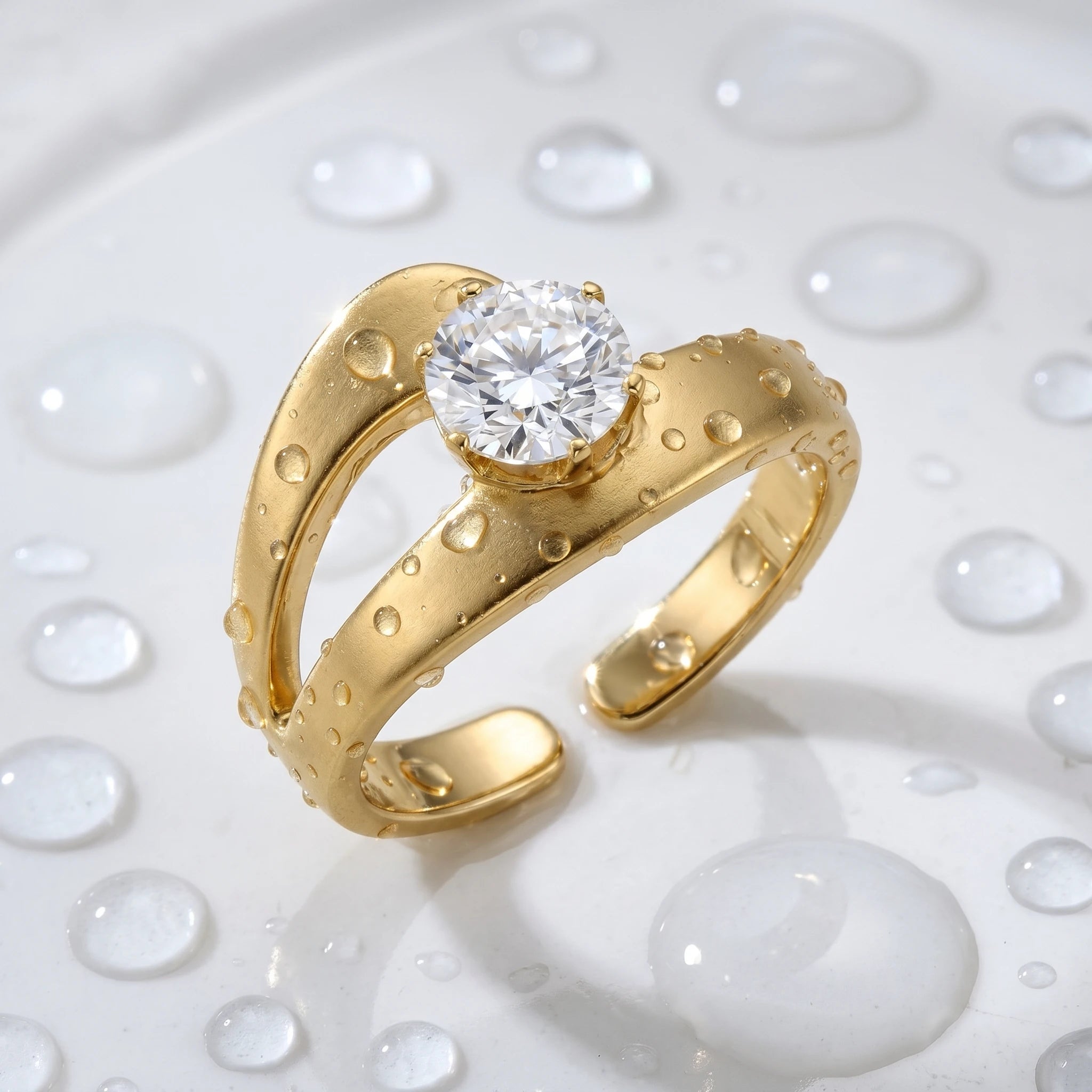 Triple Strand Open Ring – 18K PVD Gold Plated