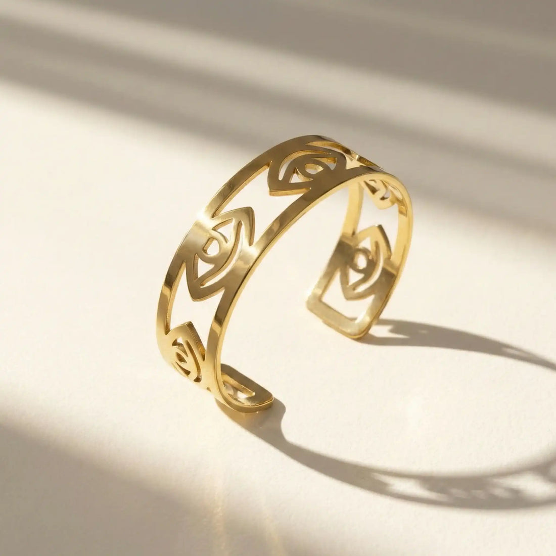Mystic Eye Open Cuff – 18K Gold Plated