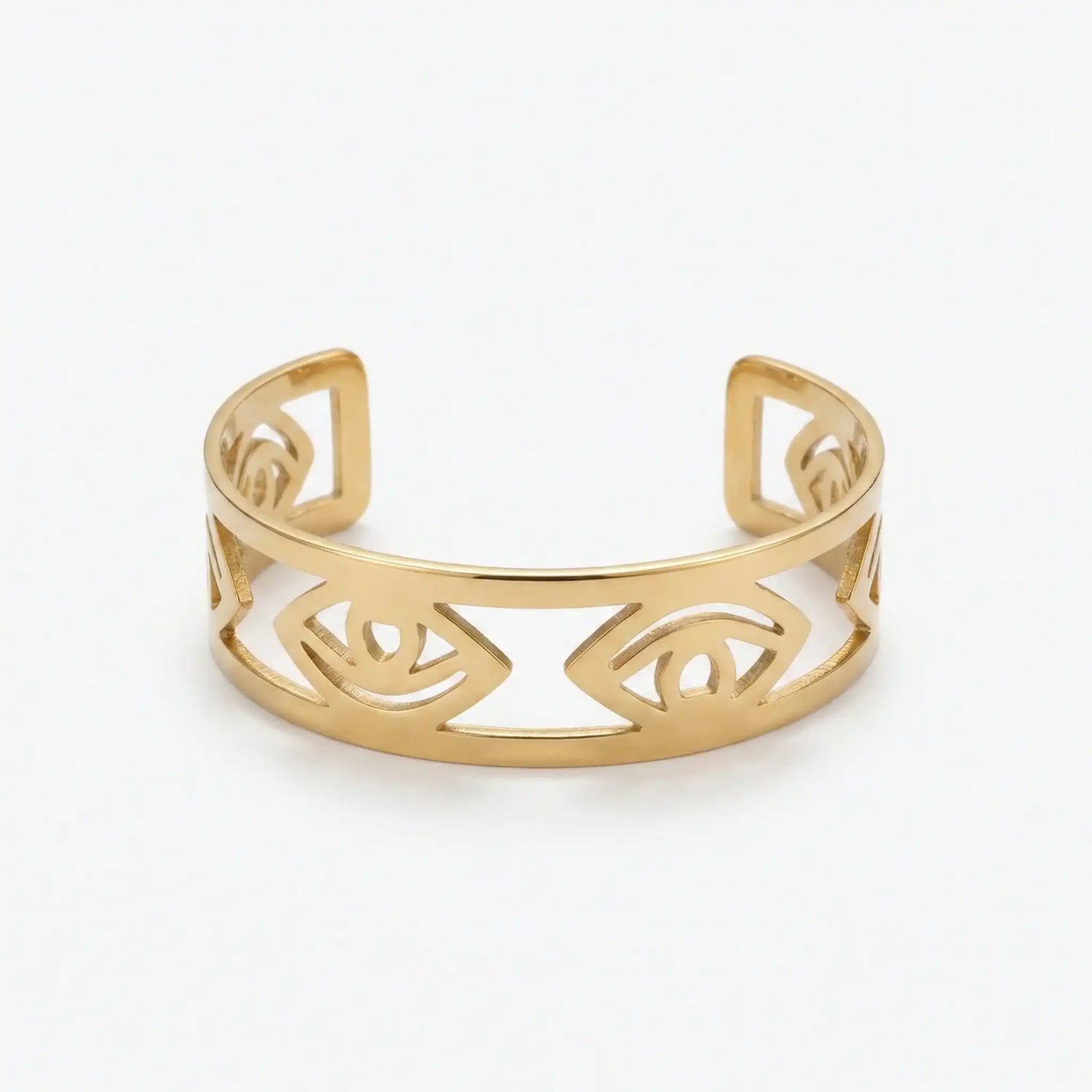 Mystic Eye Open Cuff – 18K Gold Plated