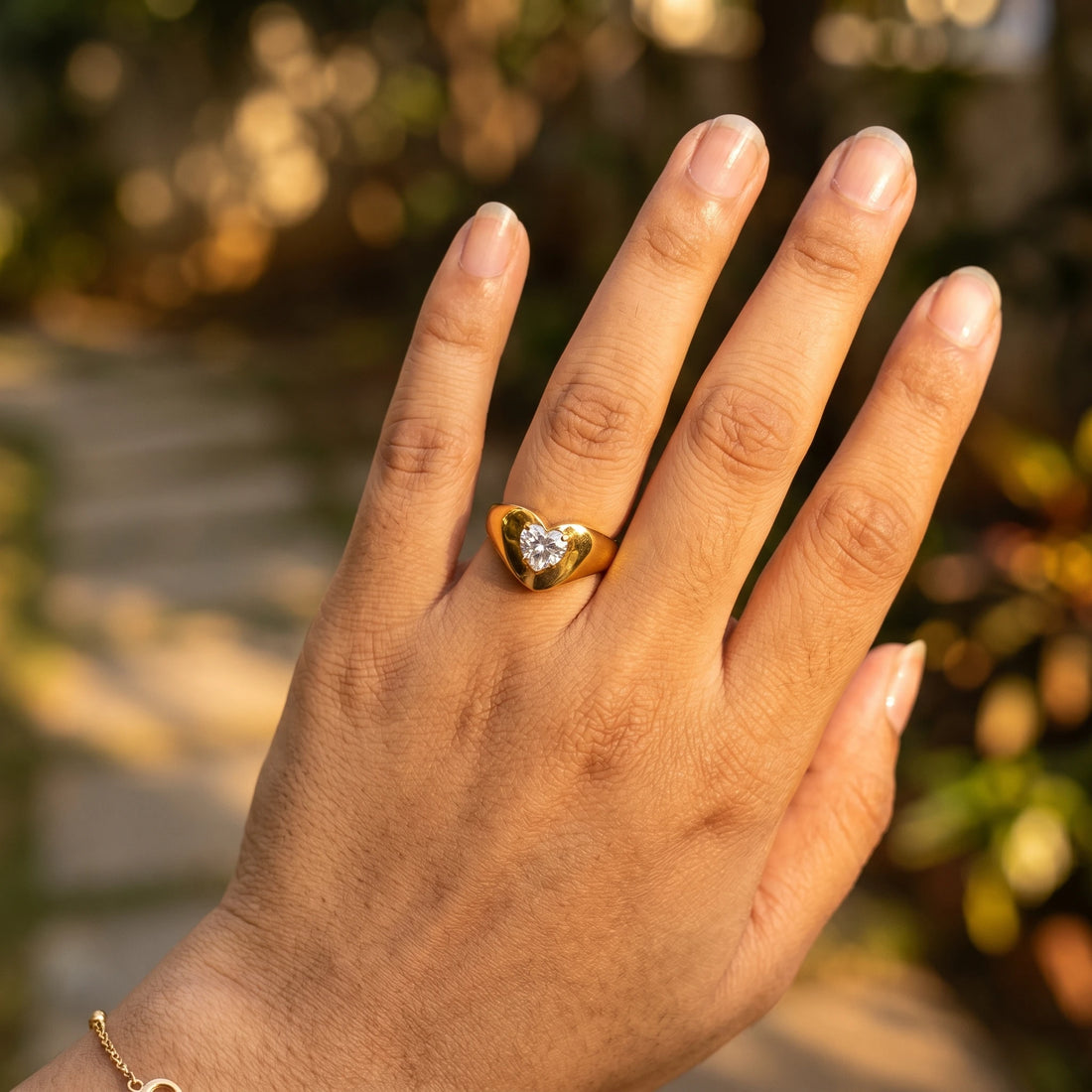 Baguette Crystal Pearl Bypass Ring – 18K PVD Gold Plated