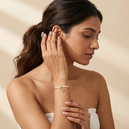 Tree of Life Pearl Bracelet – 18K Gold Plated