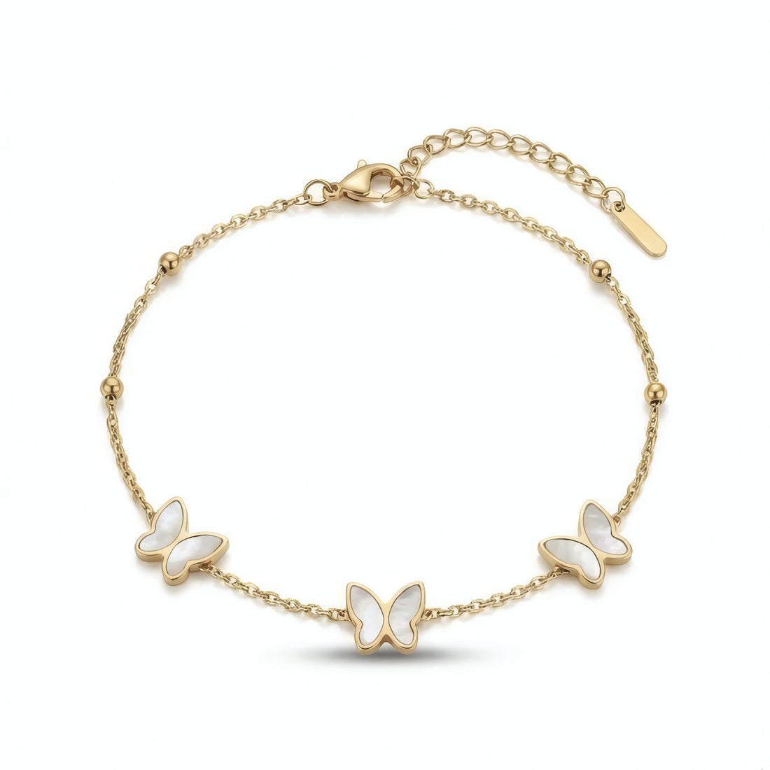 Pearl Butterfly Bracelet – 18K Gold Plated
