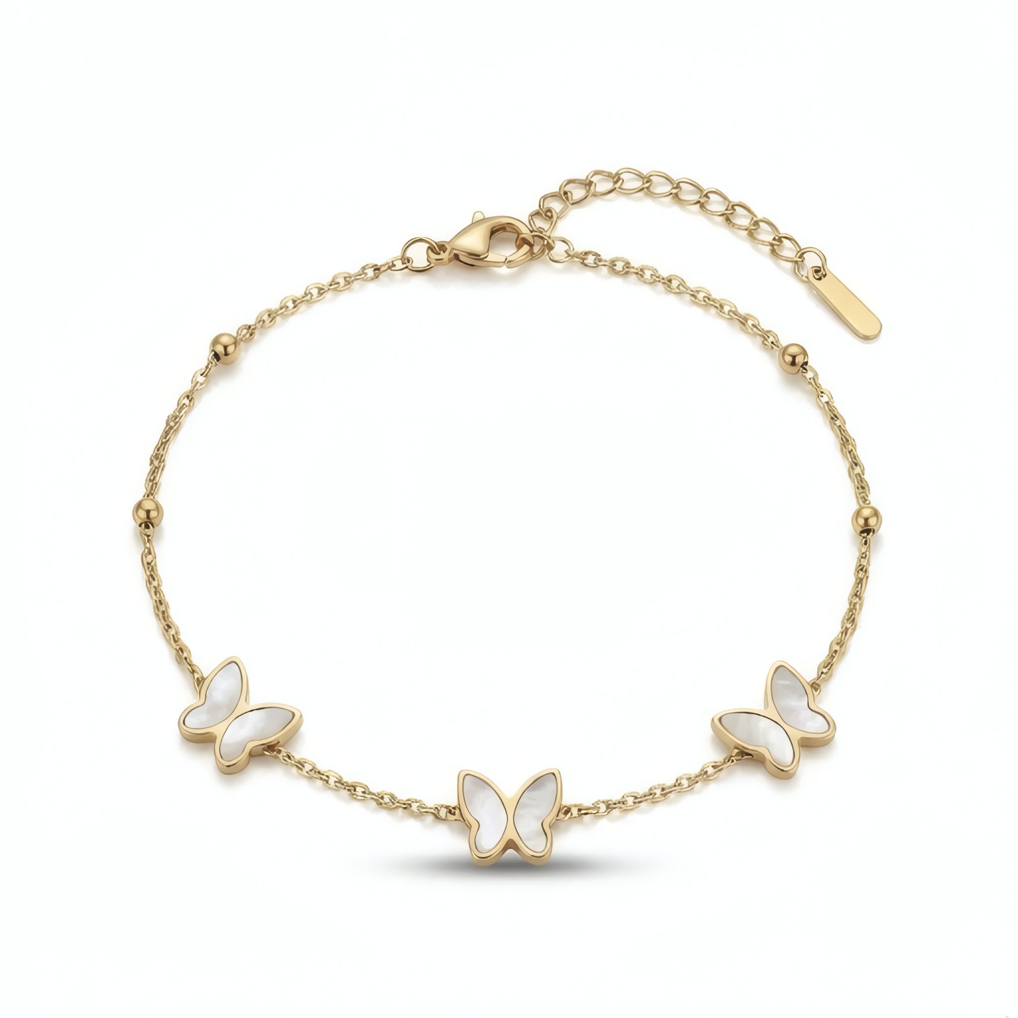 Pearl Butterfly Bracelet – 18K Gold Plated