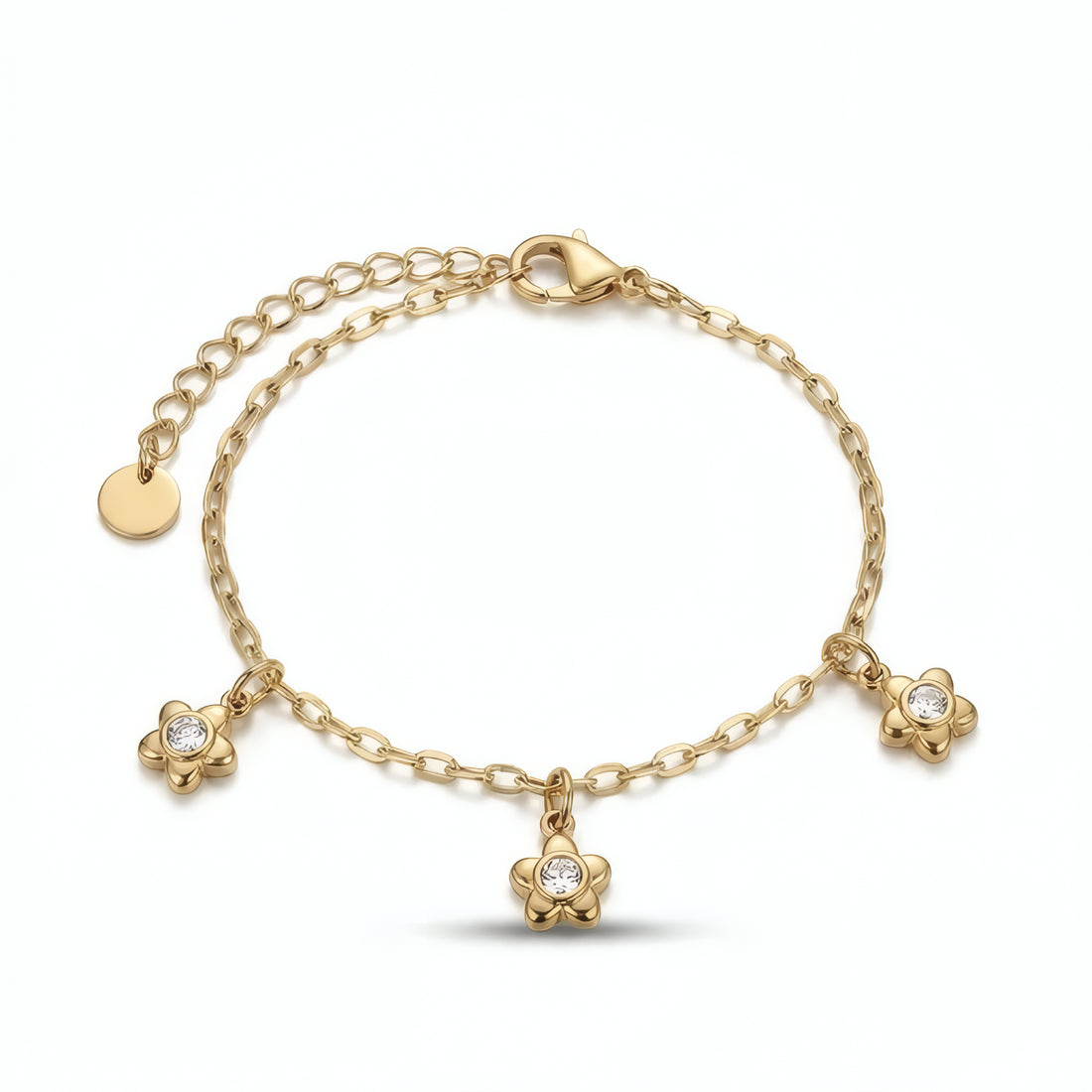 Bloom Crystal Bracelet – 18K Gold Plated