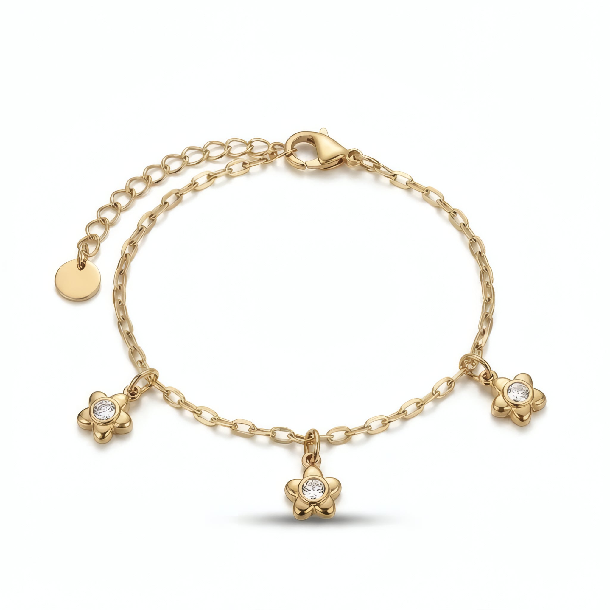 Bloom Crystal Bracelet – 18K Gold Plated