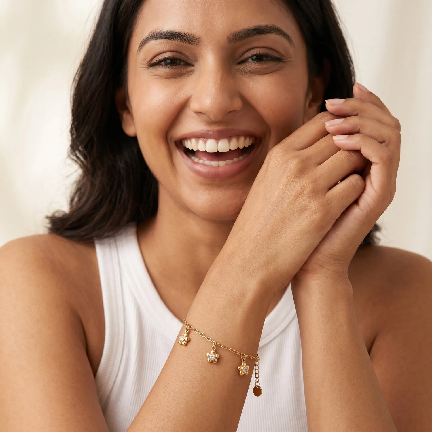 Bloom Crystal Bracelet – 18K Gold Plated