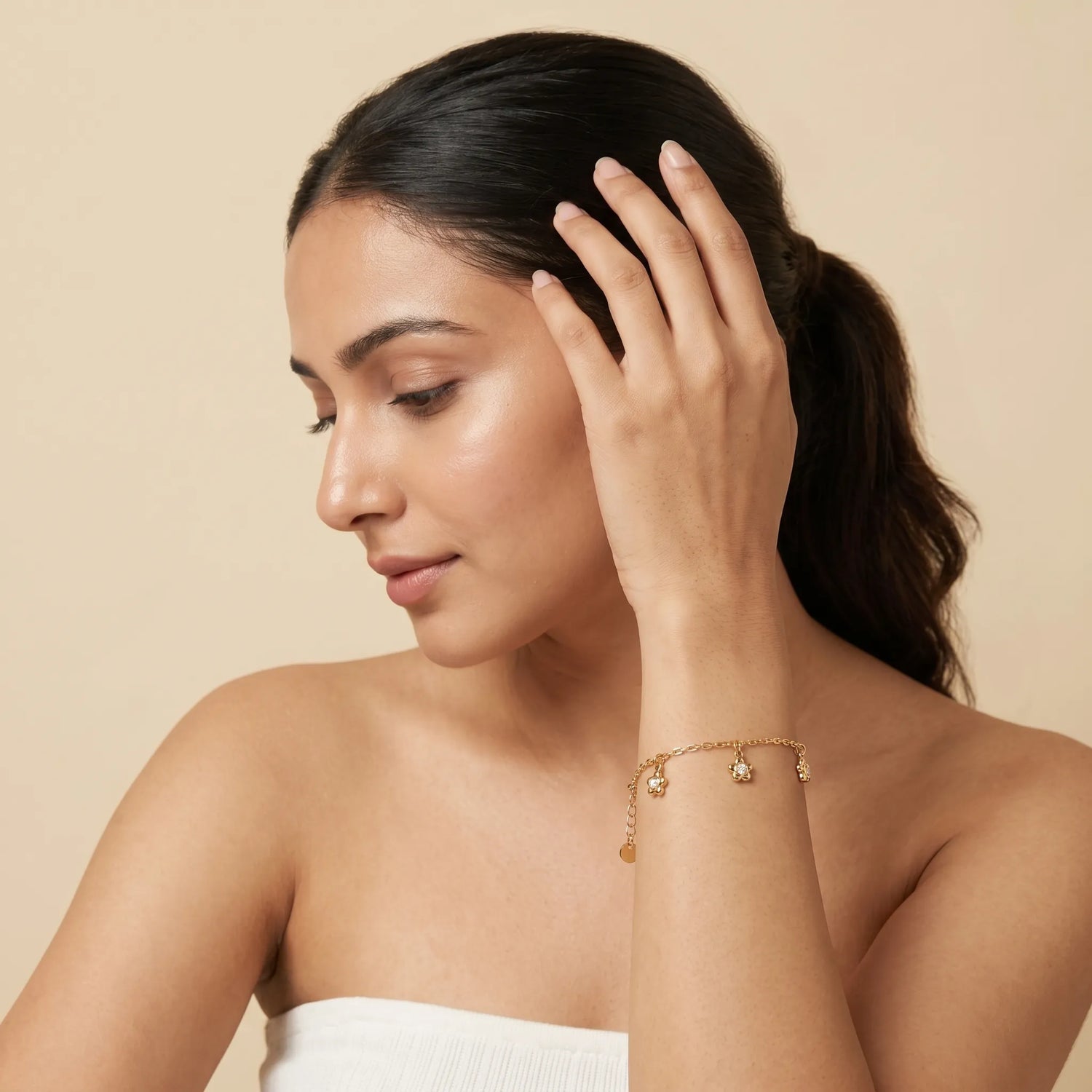 Bloom Crystal Bracelet – 18K Gold Plated
