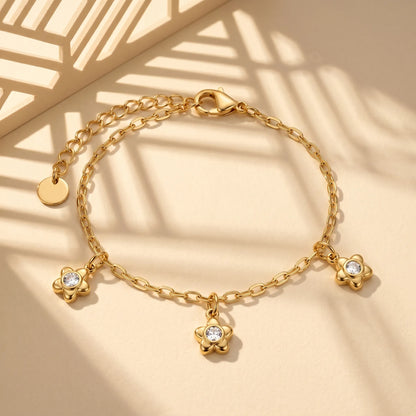 Bloom Crystal Bracelet – 18K Gold Plated