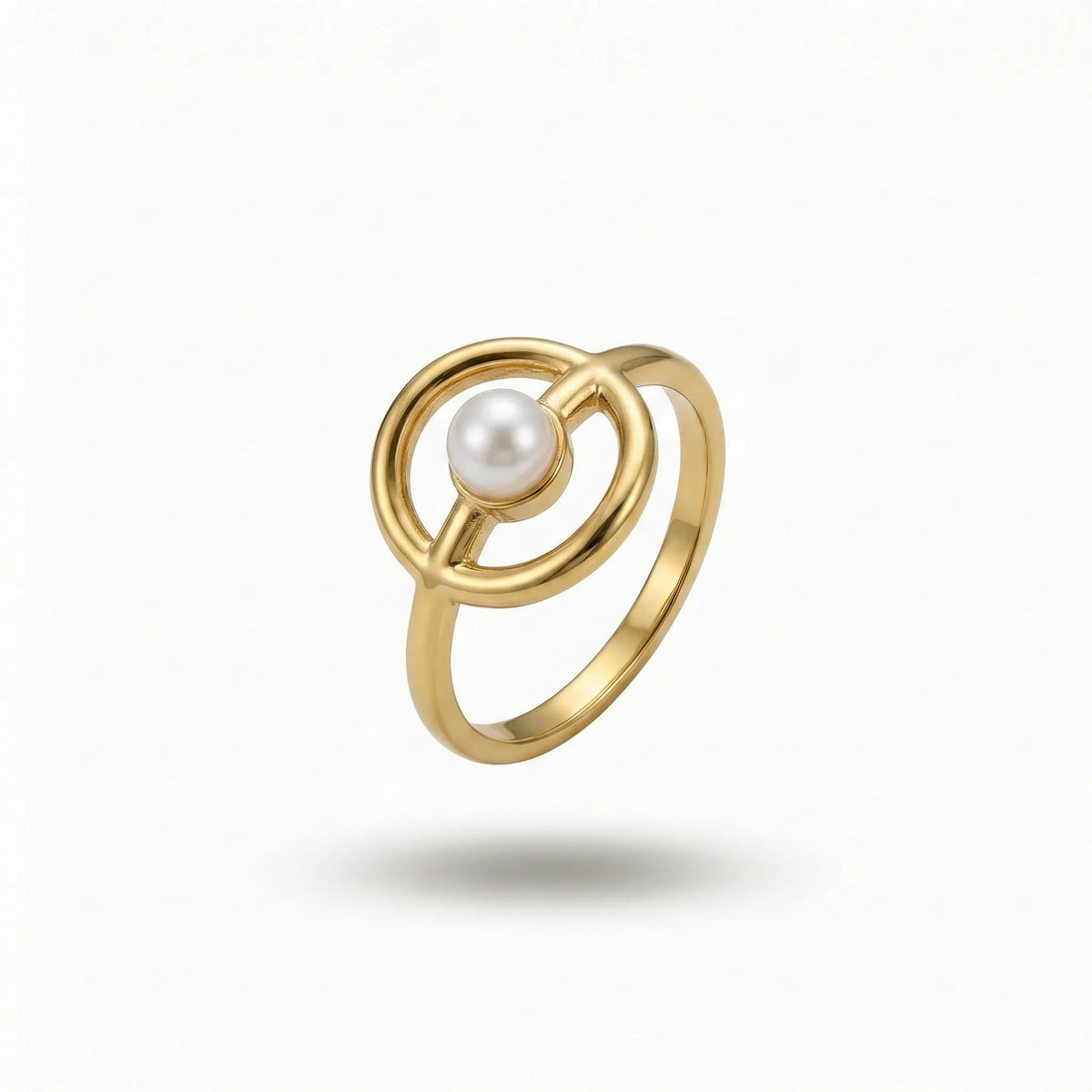 Orbit Pearl Ring – 18K Gold Plated