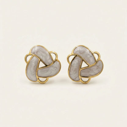 Pearl Knot Studs – 18K Gold Plated