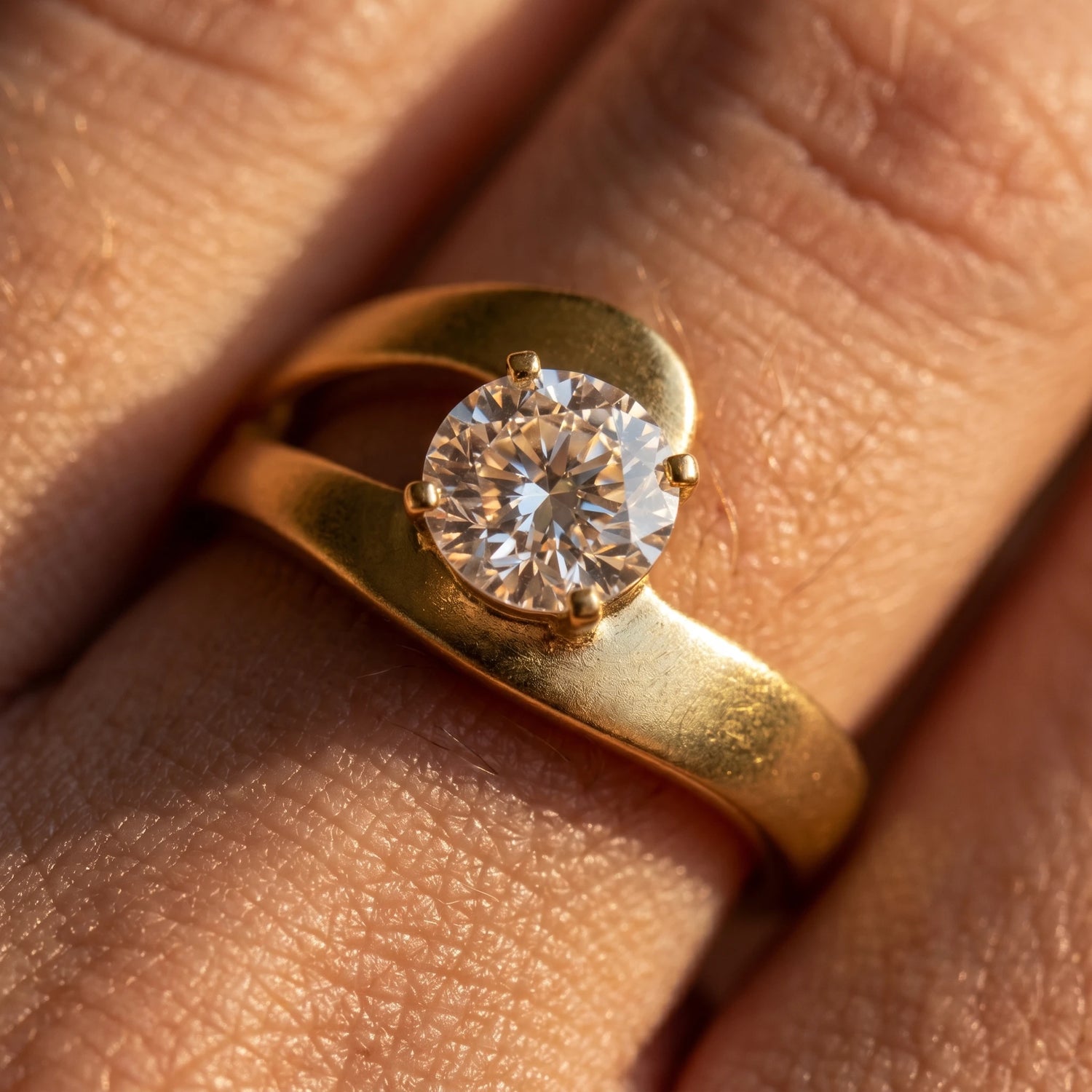 Triple Strand Open Ring – 18K PVD Gold Plated