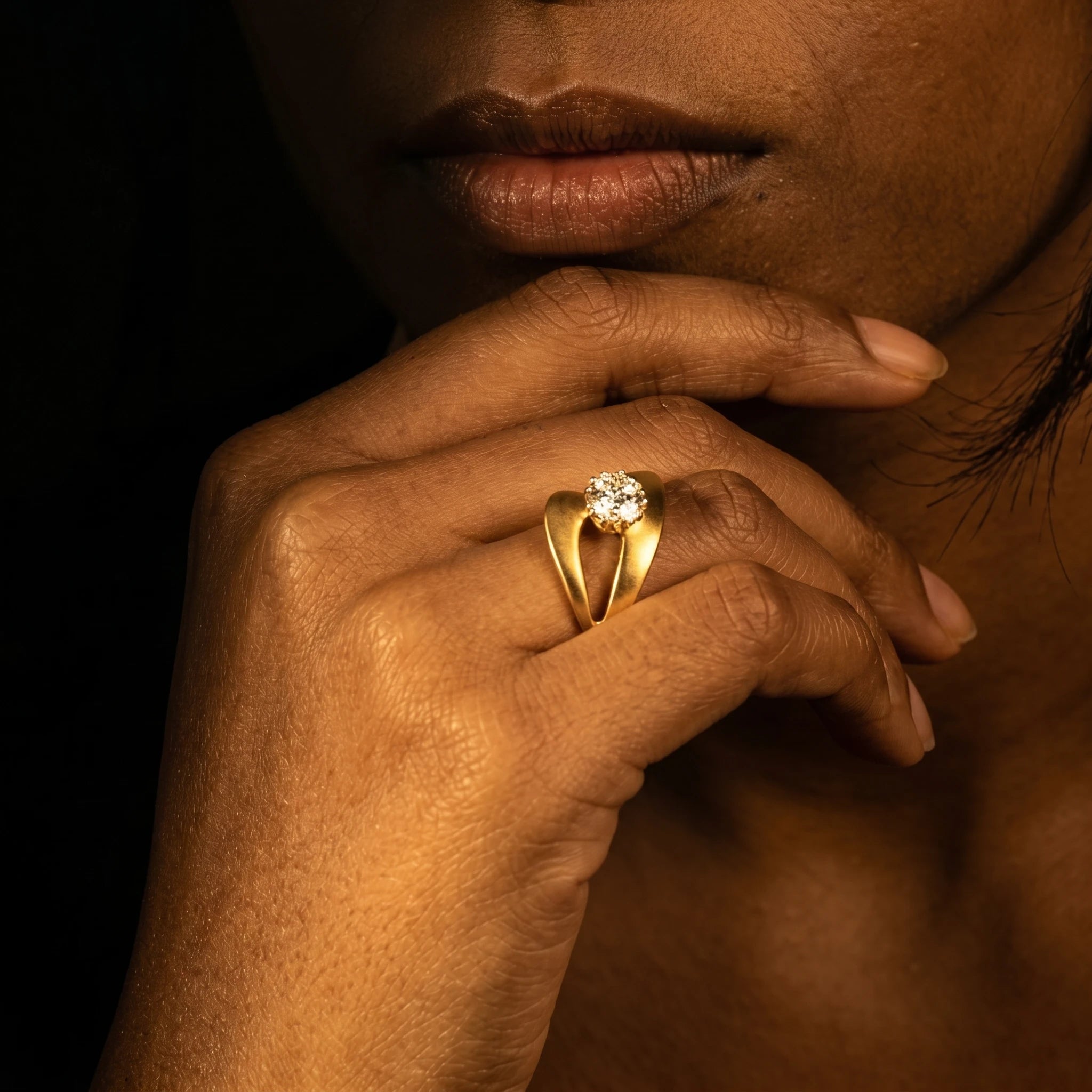 Triple Strand Open Ring – 18K PVD Gold Plated
