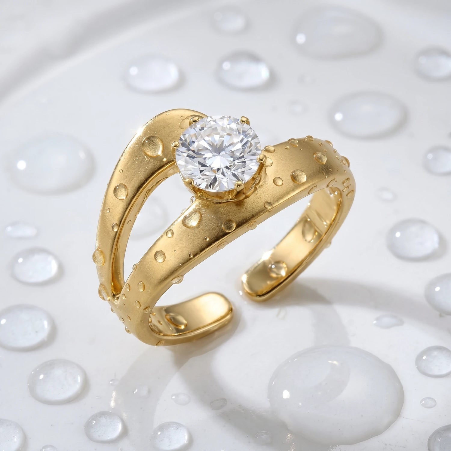 Triple Strand Open Ring – 18K PVD Gold Plated
